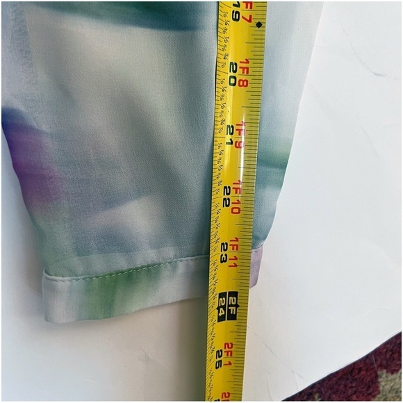 Karen Kane WatercolorFloral Print Georgette Tunic Blouse Size Small - Picture 10 of 11